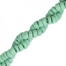 Coconut beads disc 6mm Green ash